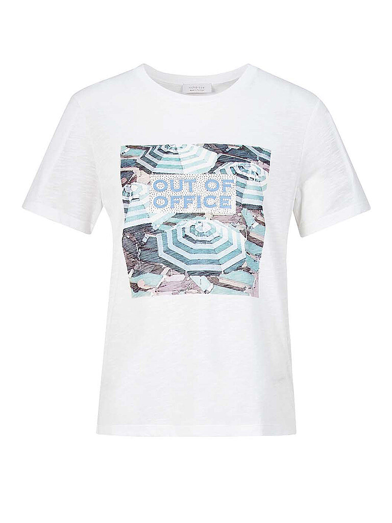RICH & ROYAL T-Shirt Out Of Office weiß | S